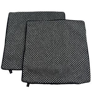 Rodeo Home Black White Textured Chic Velvet Decorative Pillow Covers Set Of Two